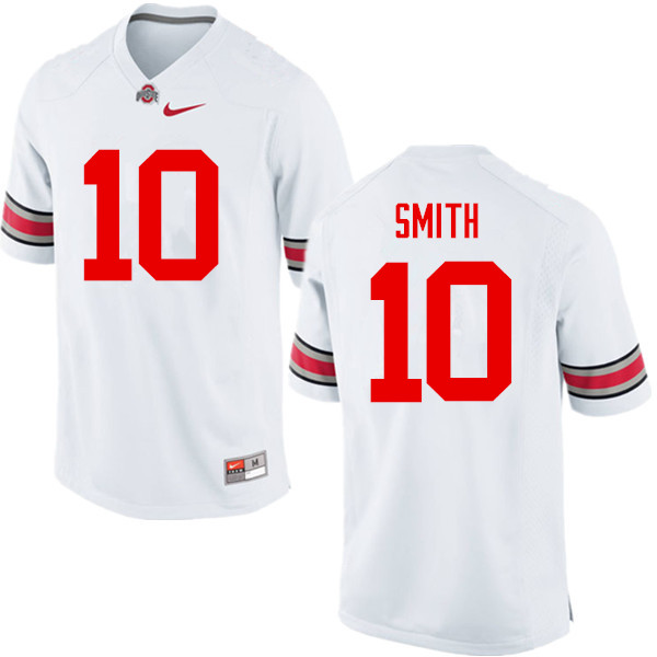 Men Ohio State Buckeyes #10 Troy Smith College Football Jerseys Game-White